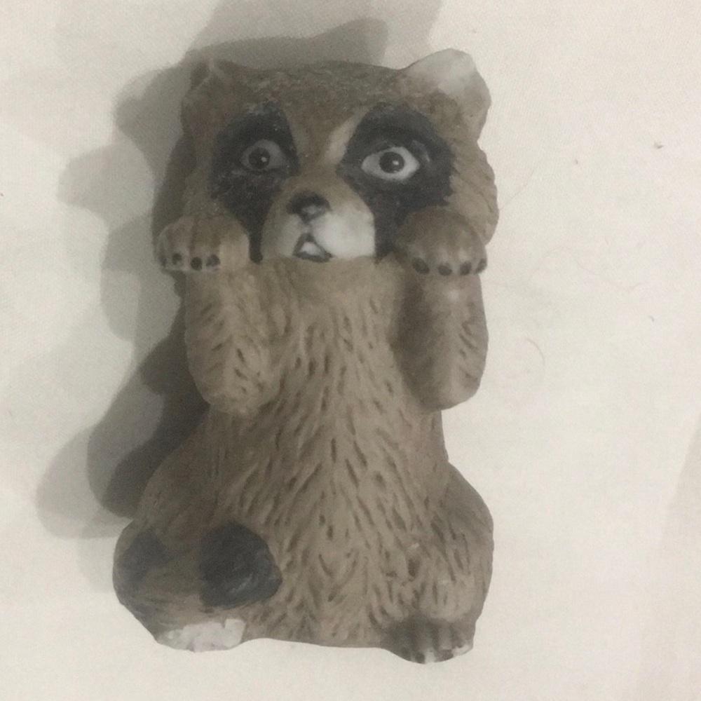 Little Raccoon Resin Animal